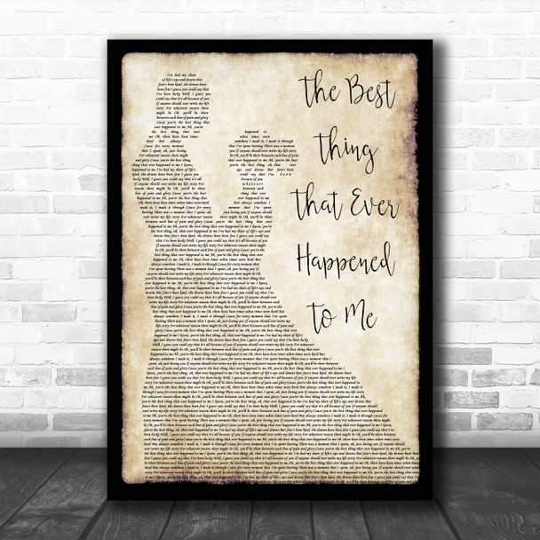 Gladys Knight The Best Thing That Ever Happened To Me Man Lady Dancing Lyric Music Poster Print