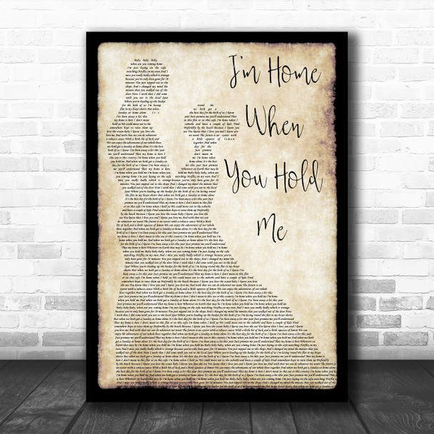 Beans on Toast I'm Home When You Hold Me Man Lady Dancing Song Lyric Music Poster Print