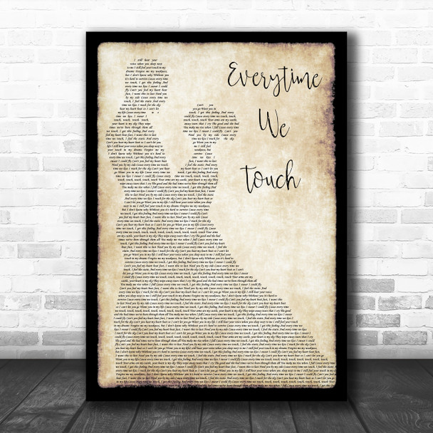 Cascada Everytime We Touch Man Lady Dancing Song Lyric Music Poster Print