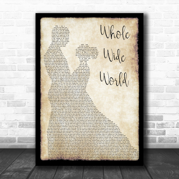 Wreckless Eric Whole Wide World Man Lady Dancing Song Lyric Music Poster Print