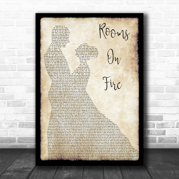 Stevie Nicks Rooms On Fire Man Lady Dancing Song Lyric Music Poster Print
