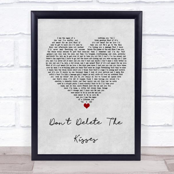 Wolf Alice Don't Delete The Kisses Grey Heart Song Lyric Music Poster Print