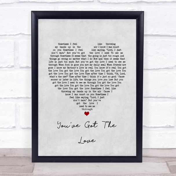 Florence + The Machine You've Got The Love Grey Heart Song Lyric Music Poster Print