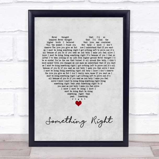 Westlife Something Right Grey Heart Song Lyric Music Poster Print