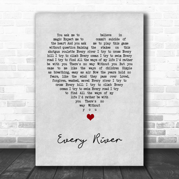 Runrig Every River Grey Heart Song Lyric Music Poster Print