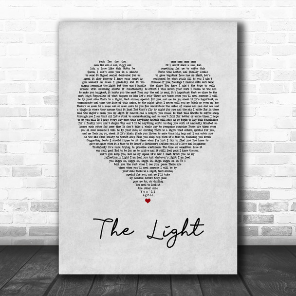 Common The Light Grey Heart Song Lyric Music Poster Print