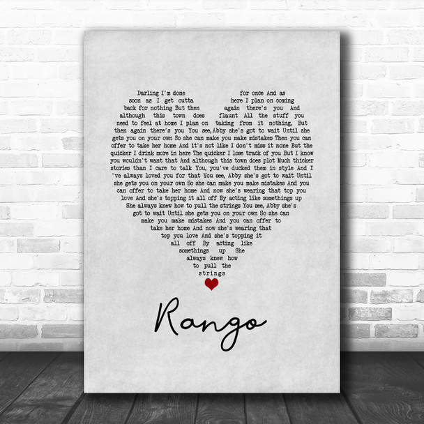 Catfish And The Bottlemen Rango Grey Heart Song Lyric Music Poster Print