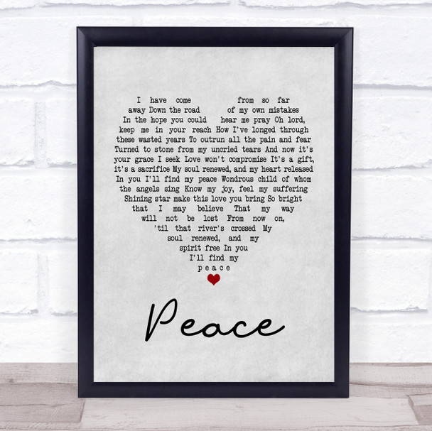 Michael McDonald Peace Grey Heart Song Lyric Music Poster Print