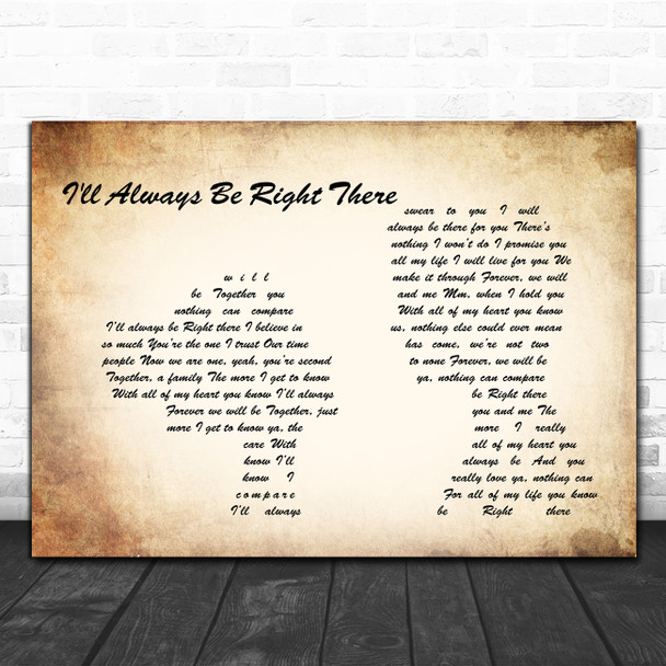 Bryan Adams I'll Always Be Right There Man Lady Couple Song Lyric Music Poster Print