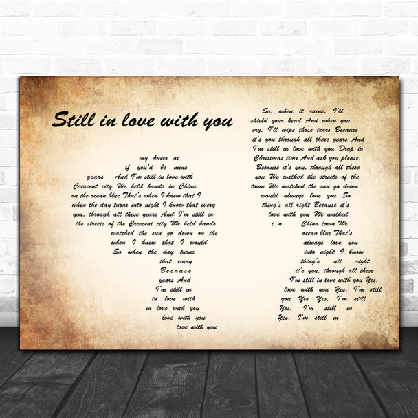 Big Bad Voodoo Daddy Still in love with you Man Lady Couple Song Lyric Music Poster Print