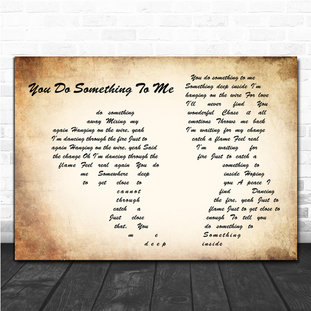 Paul Weller You Do Something To Me Man Lady Couple Song Lyric Music Poster Print