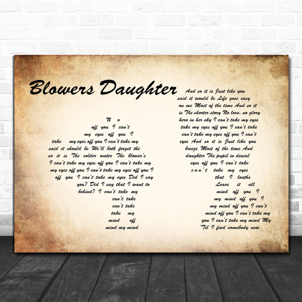 Damien Rice Blowers Daughter Man Lady Couple Song Lyric Music Poster Print