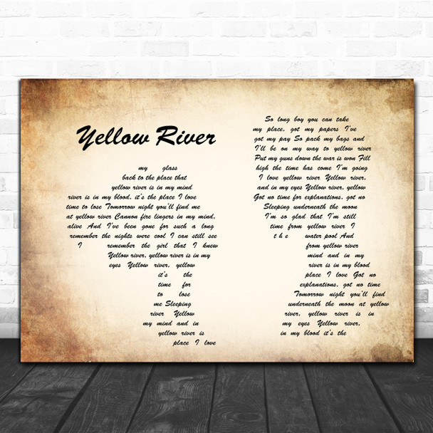 Christie Yellow River Man Lady Couple Song Lyric Music Poster Print