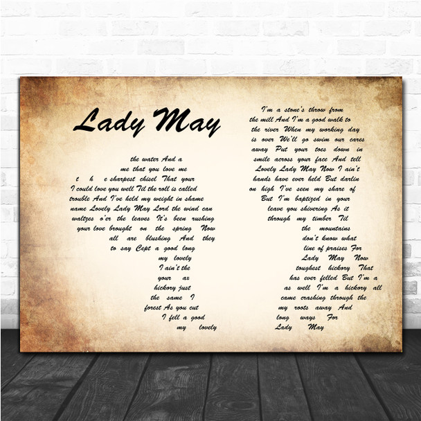 Tyler Childers Lady May Man Lady Couple Song Lyric Music Poster Print