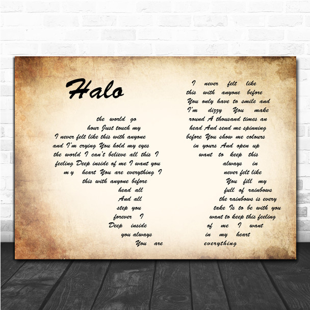 The Cure Halo Man Lady Couple Song Lyric Music Poster Print