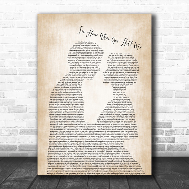 Beans on Toast I'm Home When You Hold Me Man Lady Bride Groom Song Lyric Music Poster Print