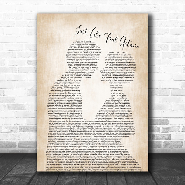 James Just Like Fred Astaire Man Lady Bride Groom Wedding Song Lyric Music Poster Print