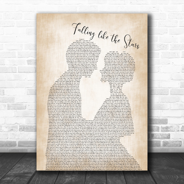 James Arthur Falling like the Stars Man Lady Bride Groom Song Lyric Music Poster Print