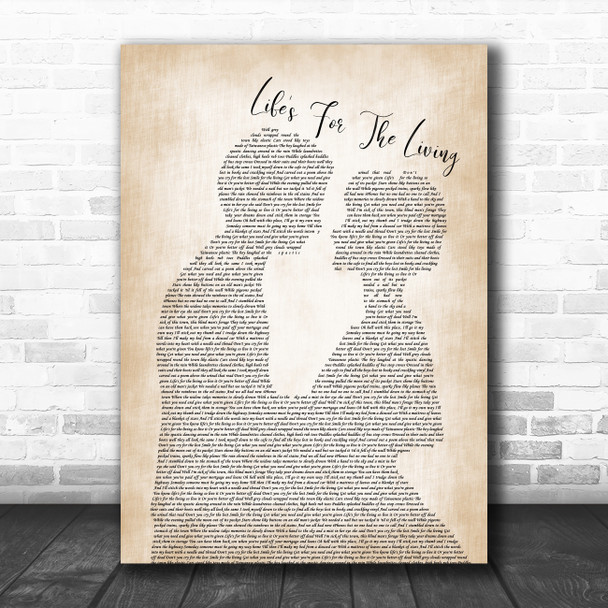 Passenger Life's For The Living Man Lady Bride Groom Wedding Song Lyric Music Poster Print