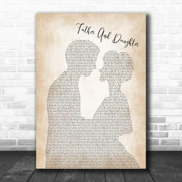 Paul Simon Father And Daughter Man Lady Bride Groom Wedding Song Lyric Music Poster Print