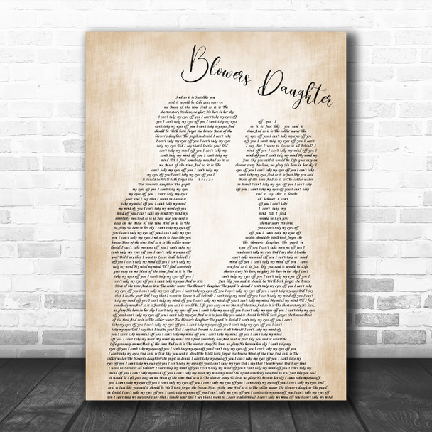 Damien Rice Blowers Daughter Man Lady Bride Groom Wedding Song Lyric Music Poster Print