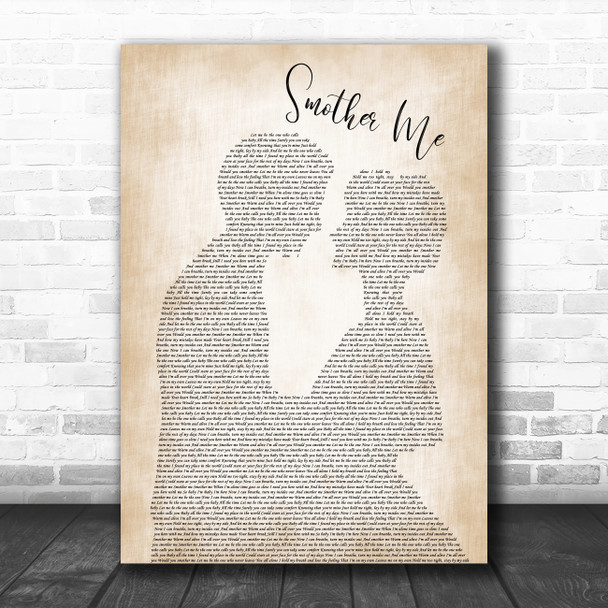 The Used Smother Me Man Lady Bride Groom Wedding Song Lyric Music Poster Print