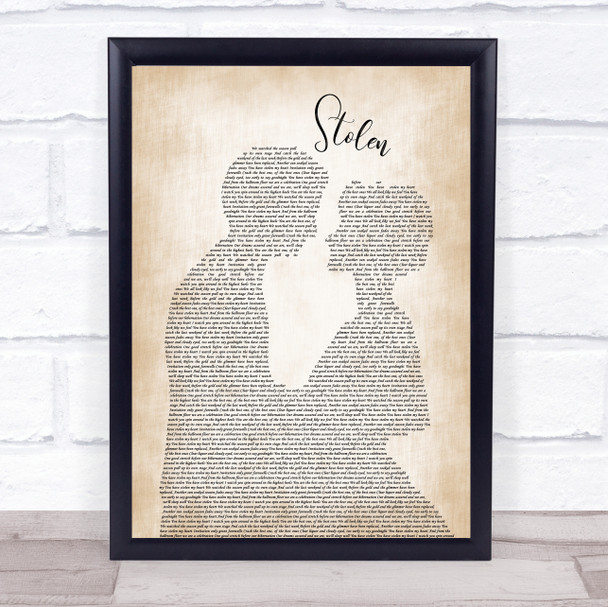 Dashboard Confessional Stolen Man Lady Bride Groom Wedding Song Lyric Music Poster Print