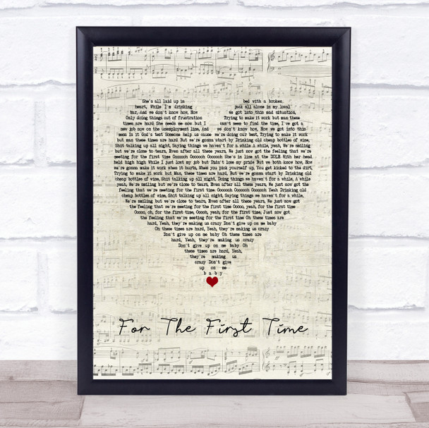 The Script For The First Time Script Heart Song Lyric Music Poster Print
