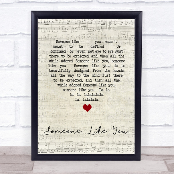 Paolo Nutini Someone Like You Script Heart Song Lyric Music Poster Print