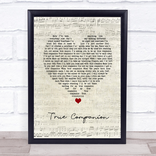 Marc Cohn True Companion Script Heart Song Lyric Music Poster Print