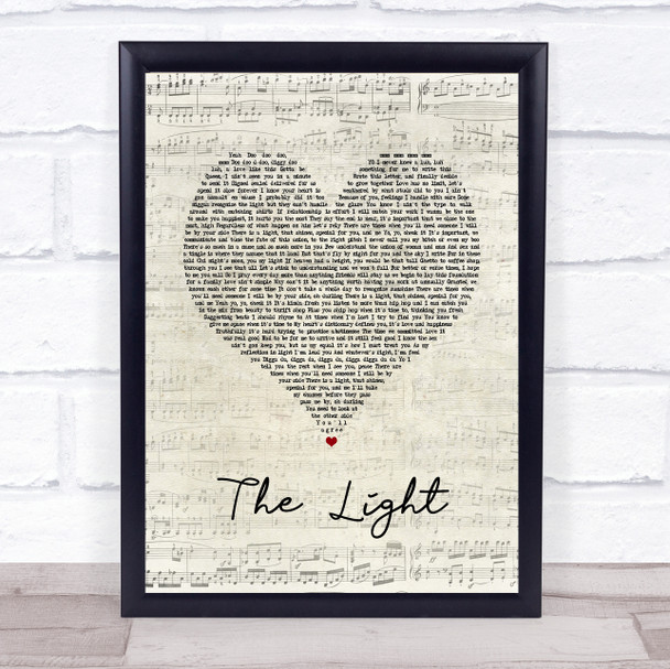 Common The Light Script Heart Song Lyric Music Poster Print