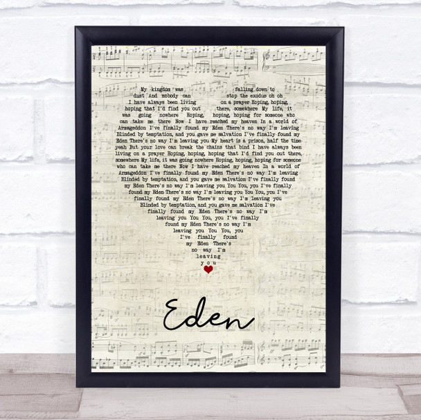 The Script Eden Script Heart Song Lyric Music Poster Print