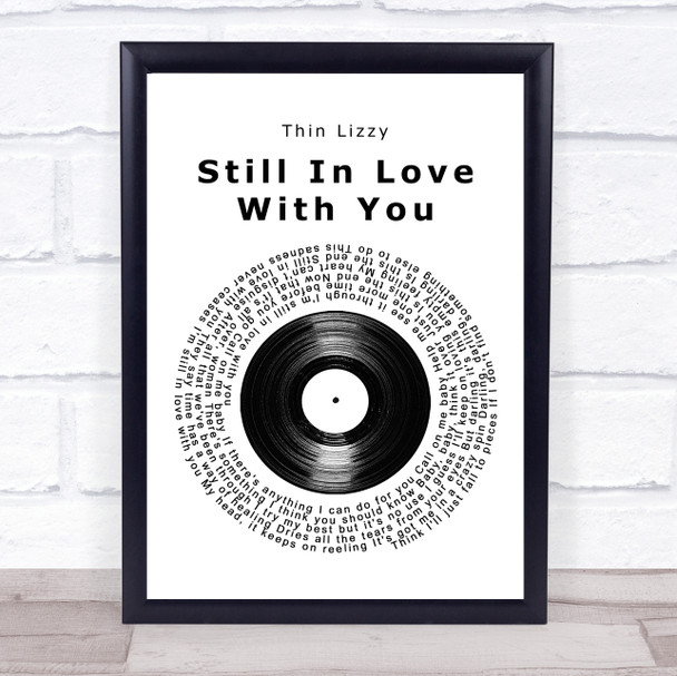 Thin Lizzy Still In Love With You Vinyl Record Song Lyric Music Poster Print