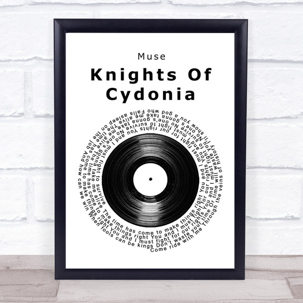 Muse Knights Of Cydonia Vinyl Record Song Lyric Music Poster Print