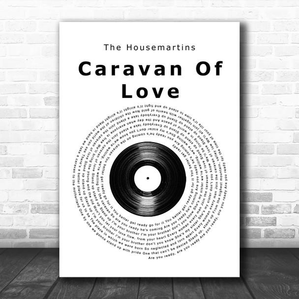 The Housemartins Caravan Of Love Vinyl Record Song Lyric Music Poster Print