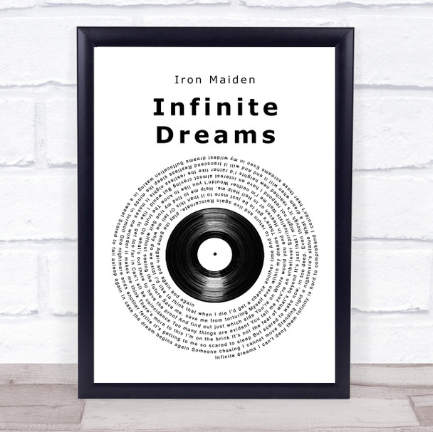 Iron Maiden Infinite Dreams Vinyl Record Song Lyric Music Poster Print