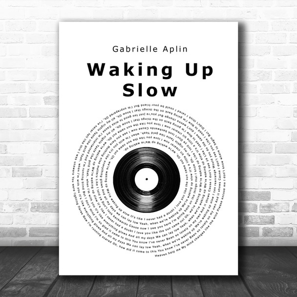 Gabrielle Aplin Waking Up Slow Vinyl Record Song Lyric Music Poster Print