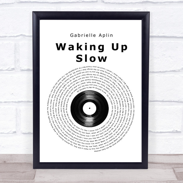 Gabrielle Aplin Waking Up Slow Vinyl Record Song Lyric Music Poster Print