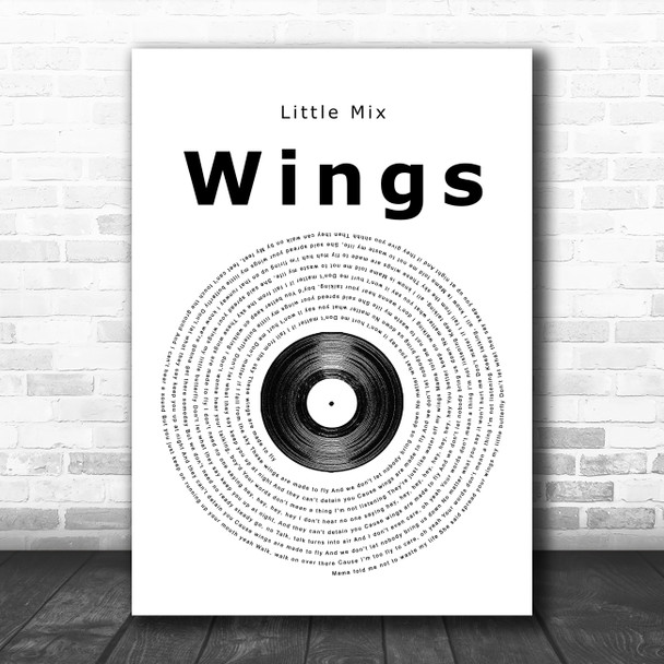 Little Mix Wings Vinyl Record Song Lyric Music Poster Print