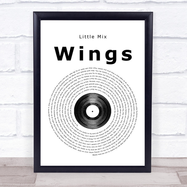 Little Mix Wings Vinyl Record Song Lyric Music Poster Print