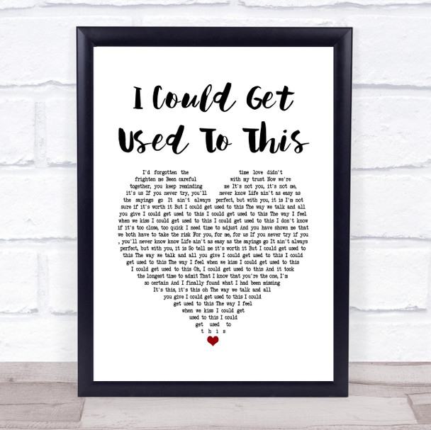 Becky Hill I Could Get Used To This White Heart Song Lyric Music Poster Print