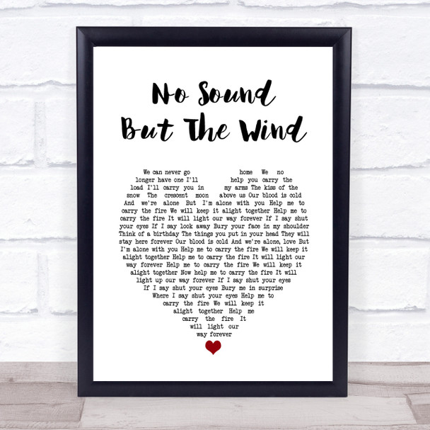 Editors No Sound But The Wind White Heart Song Lyric Music Poster Print