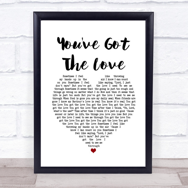 Florence + The Machine You've Got The Love White Heart Song Lyric Music Poster Print