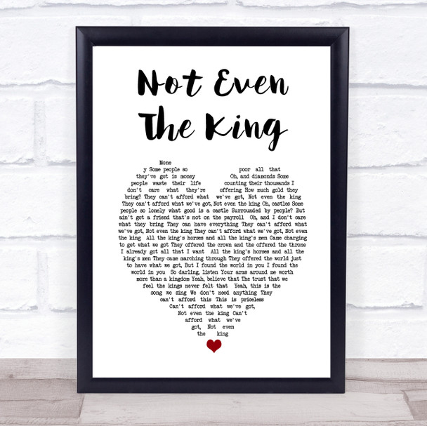 Alicia Keys Not Even The King White Heart Song Lyric Music Poster Print
