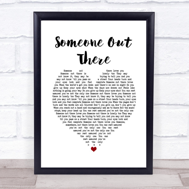 Rae Morris Someone Out There White Heart Song Lyric Music Poster Print