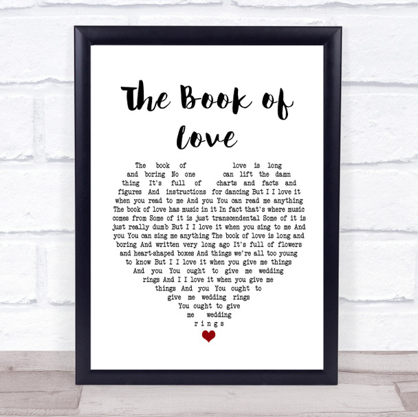 Peter Gabriel The Book of Love White Heart Song Lyric Music Poster Print