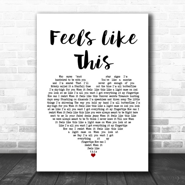 Maisie Peters Feels Like This White Heart Song Lyric Music Poster Print