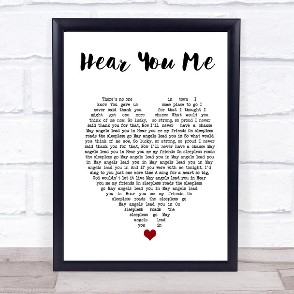Faith Hill There You'll Be White Heart Song Lyric Music Poster Print