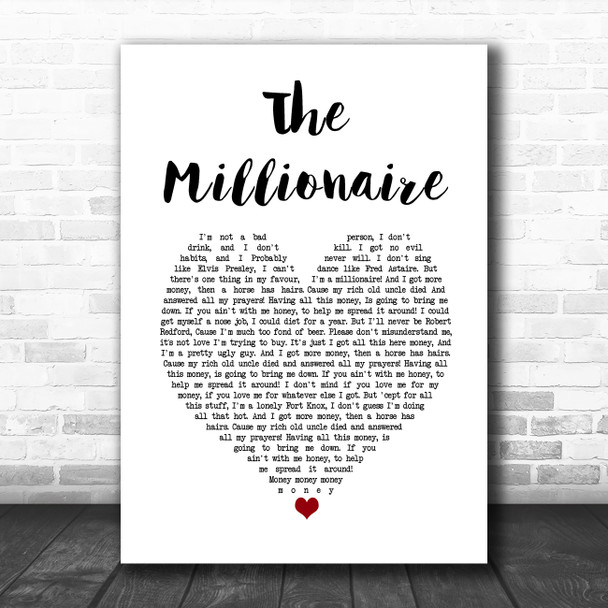 Dr. Hook The Millionaire White Heart Song Lyric Music Poster Print