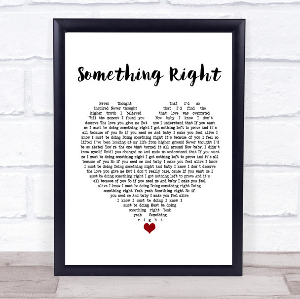 Westlife Something Right White Heart Song Lyric Music Poster Print Westlife Something Right White Heart Song Lyric Music Poster Print